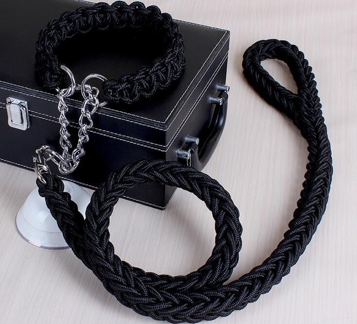 HKM-664211 Adjustable Dog Collar and Leash Set - Sizes S, M, L, XL, Multiple Leash Diameters