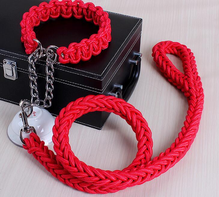 HKM-664211 Adjustable Dog Collar and Leash Set - Sizes S, M, L, XL, Multiple Leash Diameters