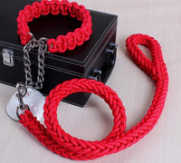 HKM-664211 Adjustable Dog Collar and Leash Set - Sizes S, M, L, XL, Multiple Leash Diameters