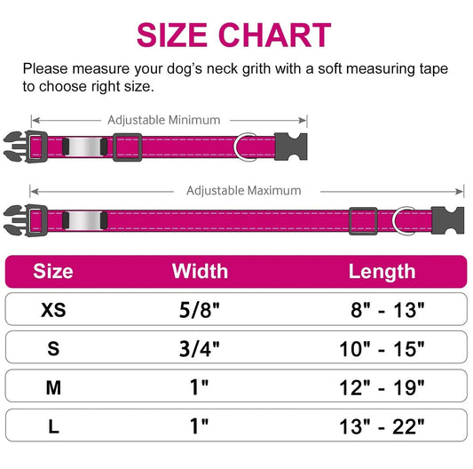 HKM-664403 Adjustable Cloth Dog Collar with Carved Design in Multiple Colors