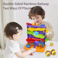 HKM-664467 Three-in-One Penguin Rolling Ball Toy Track for Kids Ages 2-7 - Educational Plastic Roller Coaster Game