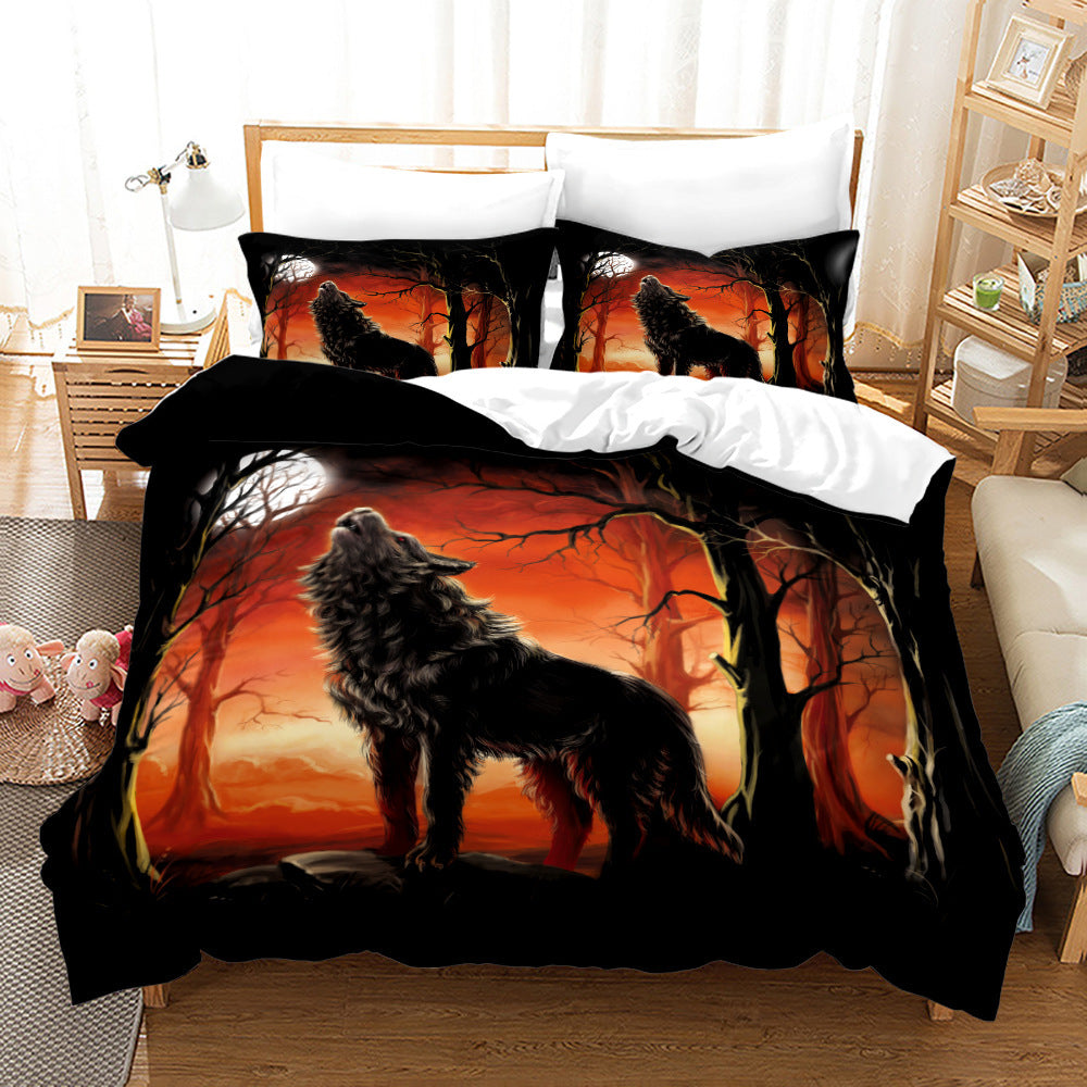 HKM-664531 Digital Printed Three-Piece Bedding Set - Duvet Cover and Pillowcases in Various Sizes
