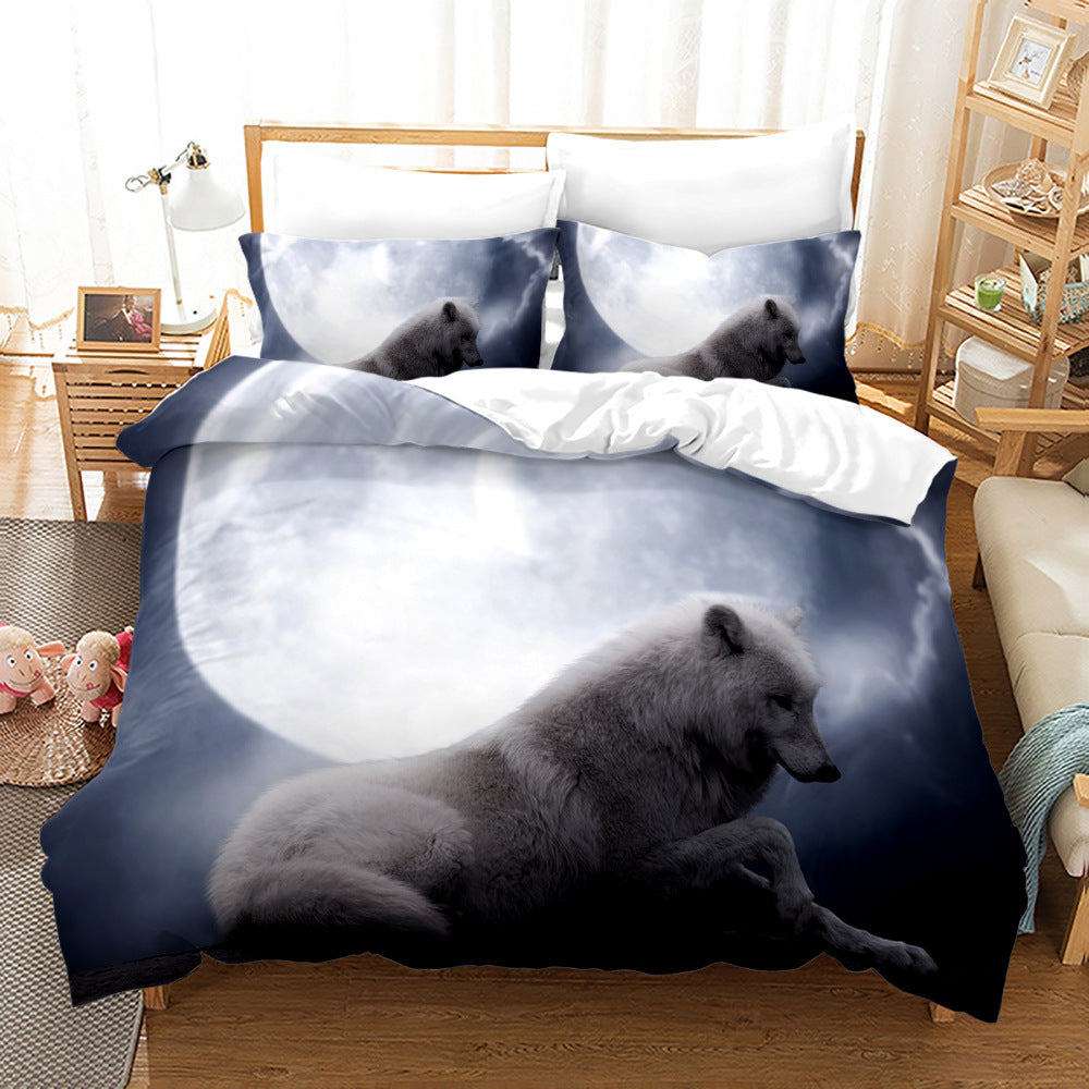 HKM-664531 Digital Printed Three-Piece Bedding Set - Duvet Cover and Pillowcases in Various Sizes