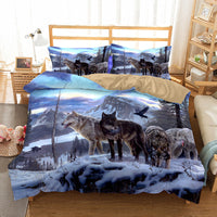 HKM-664531 Digital Printed Three-Piece Bedding Set - Duvet Cover and Pillowcases in Various Sizes