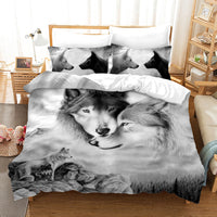 HKM-664531 Digital Printed Three-Piece Bedding Set - Duvet Cover and Pillowcases in Various Sizes