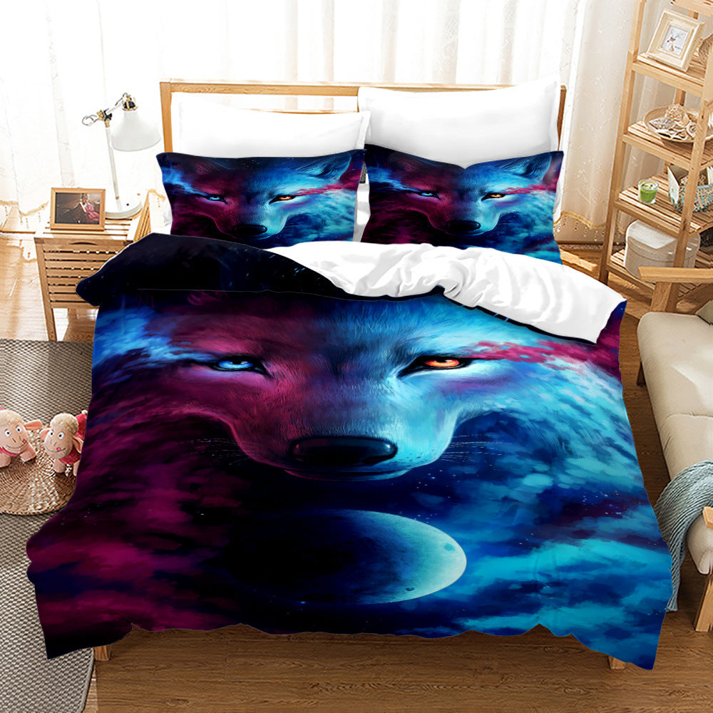 HKM-664531 Digital Printed Three-Piece Bedding Set - Duvet Cover and Pillowcases in Various Sizes
