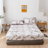 HKM-664531 Geometric Pattern Polyester Fiber Protective Bed Cover in Multiple Sizes
