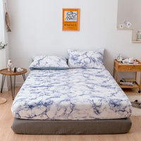 HKM-664531 Geometric Pattern Polyester Fiber Protective Bed Cover in Multiple Sizes