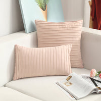 HKM-664659 Nordic Simple Suede Vertical Cushion Cover, Plush PP Cotton, Plain Design