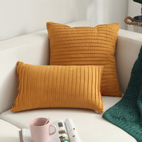 HKM-664659 Nordic Simple Suede Vertical Cushion Cover, Plush PP Cotton, Plain Design