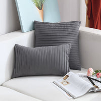 HKM-664659 Nordic Simple Suede Vertical Cushion Cover, Plush PP Cotton, Plain Design