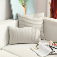 HKM-664659 Nordic Simple Suede Vertical Cushion Cover, Plush PP Cotton, Plain Design