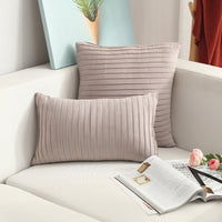 HKM-664659 Nordic Simple Suede Vertical Cushion Cover, Plush PP Cotton, Plain Design