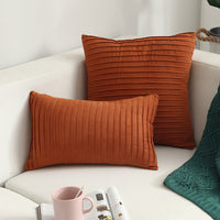 HKM-664659 Nordic Simple Suede Vertical Cushion Cover, Plush PP Cotton, Plain Design