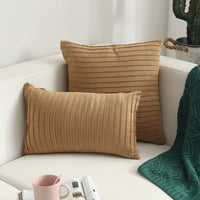 HKM-664659 Nordic Simple Suede Vertical Cushion Cover, Plush PP Cotton, Plain Design