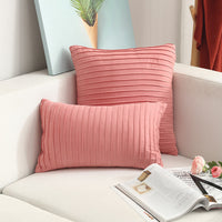 HKM-664659 Nordic Simple Suede Vertical Cushion Cover, Plush PP Cotton, Plain Design