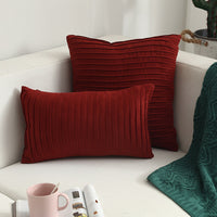 HKM-664659 Nordic Simple Suede Vertical Cushion Cover, Plush PP Cotton, Plain Design