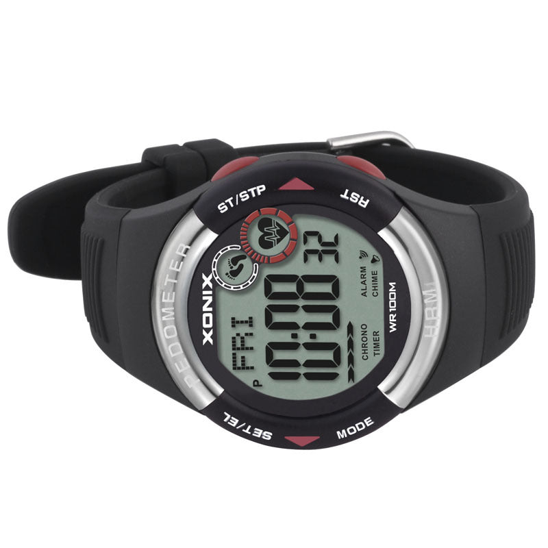 HKM-664723 Waterproof Electronic Watch with LED Display and Silicone Strap