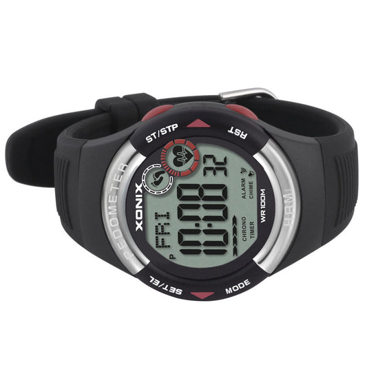 HKM-664723 Waterproof Electronic Watch with LED Display and Silicone Strap