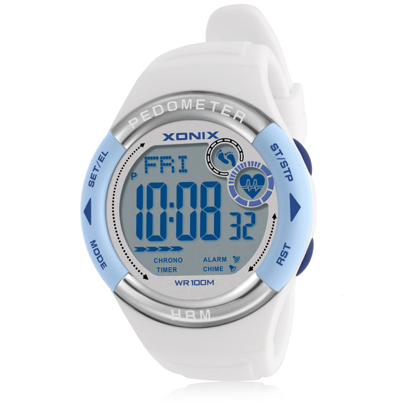 HKM-664723 Waterproof Electronic Watch with LED Display and Silicone Strap