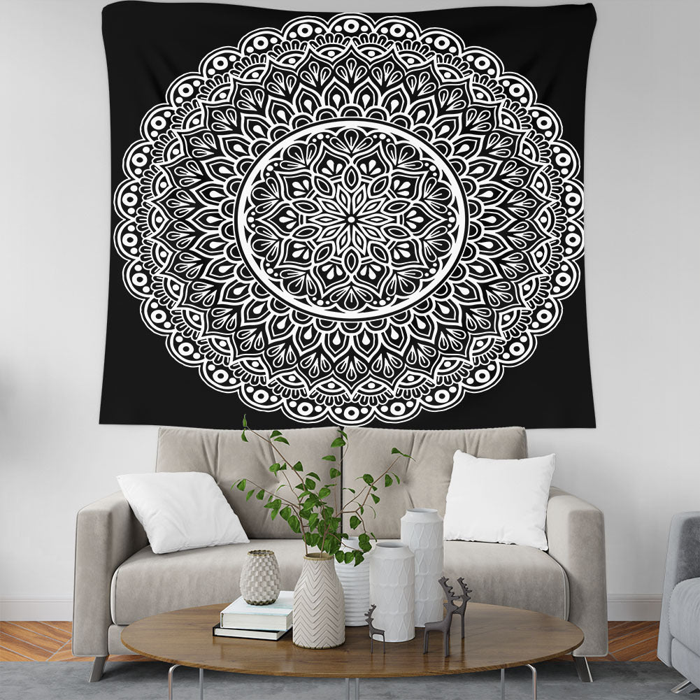 HKM-664915 Geometric Pattern Polyester Fiber Tapestry Wall Hanging Mural in Multiple Sizes