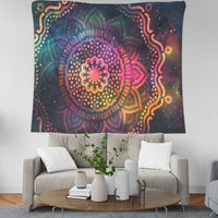 HKM-664915 Geometric Pattern Polyester Fiber Tapestry Wall Hanging Mural in Multiple Sizes