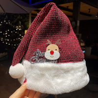 HKM-664979 Festive Plush Christmas Hat Collection with Fun Designs and Colors