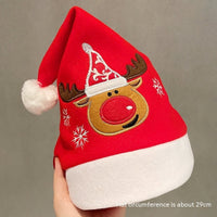 HKM-664979 Festive Plush Christmas Hat Collection with Fun Designs and Colors