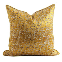 HKM-665043 Geometric Pattern Yellow Cushion Cover - 45x45cm Square Pillowcase for Living Room