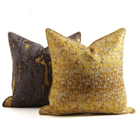 HKM-665043 Geometric Pattern Yellow Cushion Cover - 45x45cm Square Pillowcase for Living Room