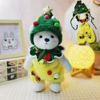 HKM-665171 30cm Plush Doll in Christmas Snowman Suit with Various Outfit Options