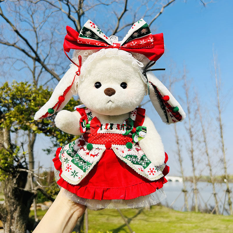 HKM-665171 30cm Plush Doll in Christmas Snowman Suit with Various Outfit Options