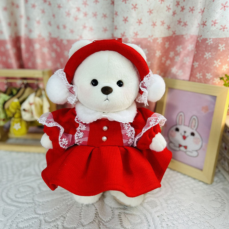 HKM-665171 30cm Plush Doll in Christmas Snowman Suit with Various Outfit Options
