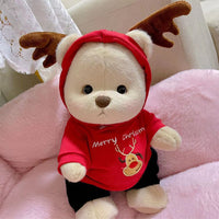 HKM-665171 30cm Plush Doll in Christmas Snowman Suit with Various Outfit Options