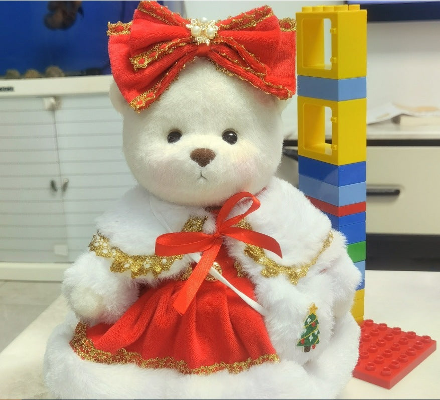 HKM-665171 30cm Plush Doll in Christmas Snowman Suit with Various Outfit Options