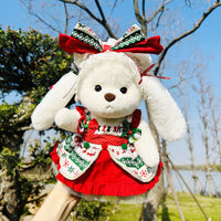 HKM-665171 30cm Plush Doll in Christmas Snowman Suit with Various Outfit Options