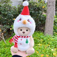 HKM-665171 30cm Plush Doll in Christmas Snowman Suit with Various Outfit Options