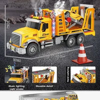 HKM-665171 Inertia Fire Rescue Truck Toy with Lights and Music for Kids, 1:10 Scale Friction Vehicle, Ages 2 and Up