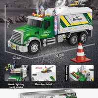HKM-665171 Inertia Fire Rescue Truck Toy with Lights and Music for Kids, 1:10 Scale Friction Vehicle, Ages 2 and Up