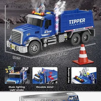 HKM-665171 Inertia Fire Rescue Truck Toy with Lights and Music for Kids, 1:10 Scale Friction Vehicle, Ages 2 and Up