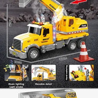 HKM-665171 Inertia Fire Rescue Truck Toy with Lights and Music for Kids, 1:10 Scale Friction Vehicle, Ages 2 and Up