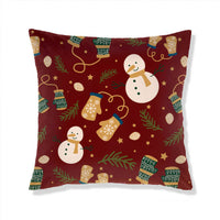 HKM-665363 Christmas-Themed Plush Pillow Cushion Cover in Festive Print