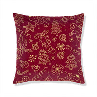 HKM-665363 Christmas-Themed Plush Pillow Cushion Cover in Festive Print