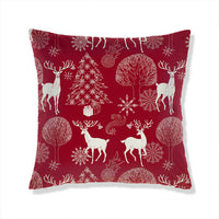 HKM-665363 Christmas-Themed Plush Pillow Cushion Cover in Festive Print