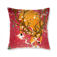 HKM-665363 Christmas-Themed Plush Pillow Cushion Cover in Festive Print