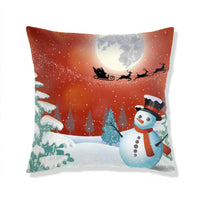 HKM-665363 Christmas-Themed Plush Pillow Cushion Cover in Festive Print