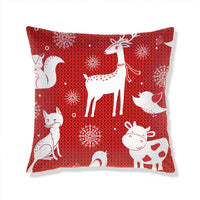 HKM-665363 Christmas-Themed Plush Pillow Cushion Cover in Festive Print