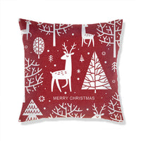 HKM-665363 Christmas-Themed Plush Pillow Cushion Cover in Festive Print