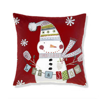 HKM-665363 Christmas-Themed Plush Pillow Cushion Cover in Festive Print
