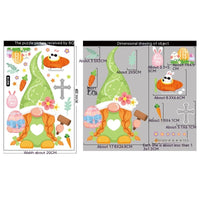 HKM-665491 Cute Cartoon Easter Bunny Stickers Set - PVC Material, 6 Models (BQ113-BQ118), 20x30cm